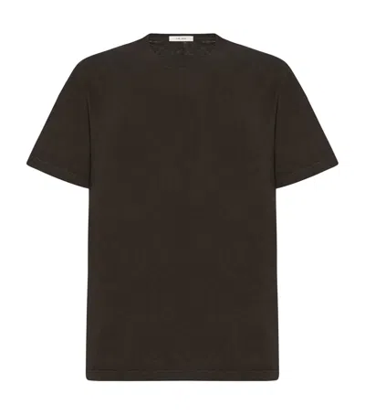 The Row Luke Cotton T-shirt In Burgundy