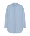 The Row Lukre Long-sleeved Shirt In Blue