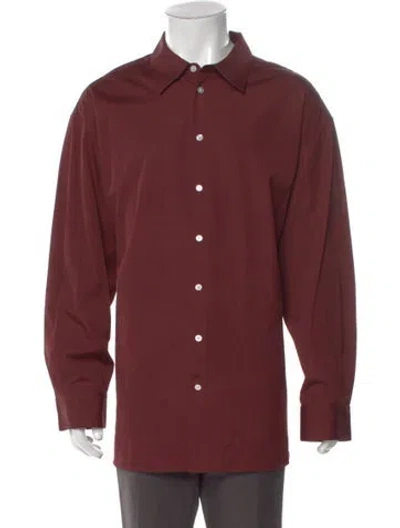 Pre-owned The Row Lukre Shirt Long Sleeve Shirt In Burgundy