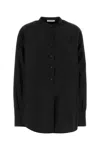 The Row Lula Silk Blouse In Black