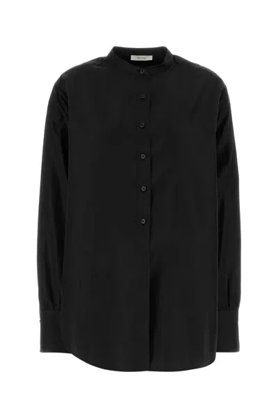 The Row Lula Silk Blouse In Black