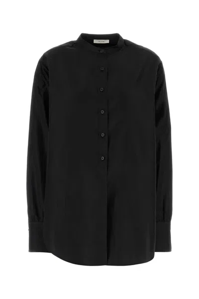 The Row Lula Silk Blouse In Black