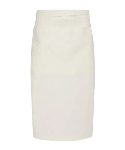 The Row Lulli Mid-length Skirt In White