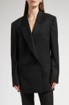 The Row Diomede Double-breasted Wool Blazer In Black