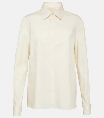 The Row Lunar Cotton Shirt In Shell