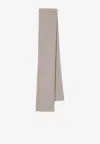 The Row Luthgard Cashmere-blend Ribbed Scarf In Neutral