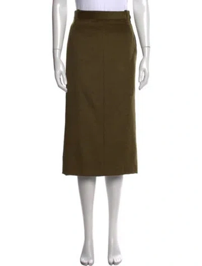 Pre-owned The Row Luun Midi Length Skirt W/ Tags In Green