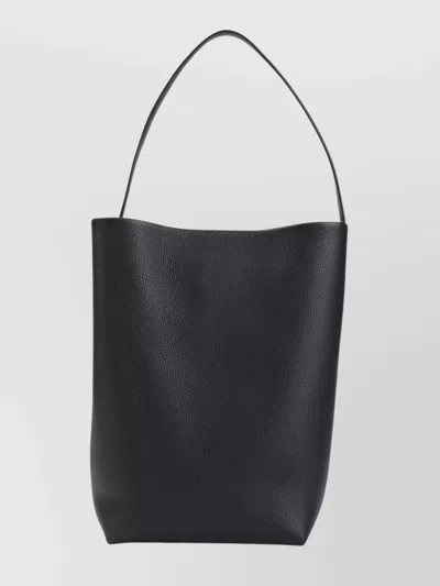 The Row Luxe Textured Tote Bag In Black