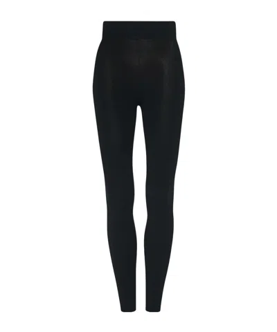 The Row Lydira Stretch Knit Leggings In Black