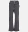 The Row Lyndsey Low-rise Straight Jeans In Black