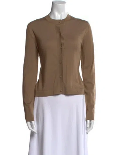 Pre-owned The Row Lyona Cardigan Wool Sweater In Neutral