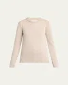 The Row Lyse Cashmere Crewneck Sweater In Brown