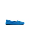 The Row Mabel Leather Loafers In Blue