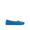 The Row Mabel Leather Loafers In Blue