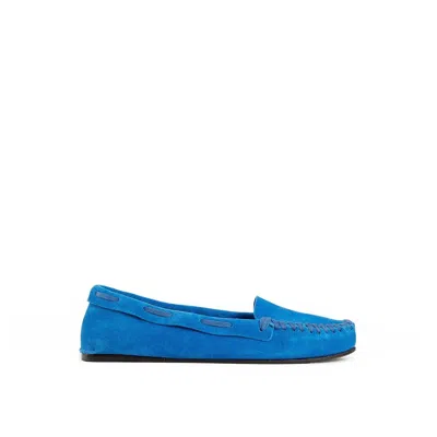 The Row Mabel Leather Men's Loafers In Blue