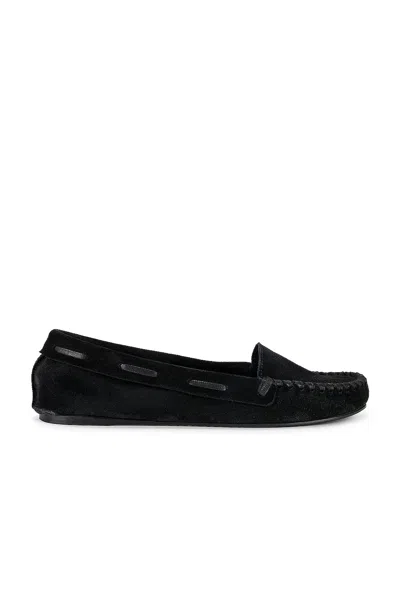 The Row Mabel Suede Loafers In Black