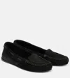 The Row Mabel Leather Moccasin Loafers In Black