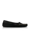 The Row Mabel Leather Moccasin Loafers In Black