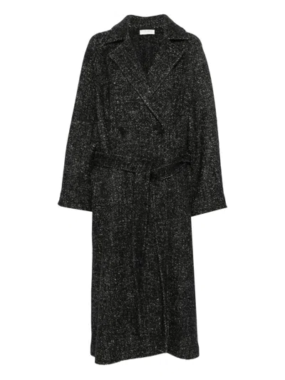 The Row Macaria Double-breasted Coat In Black