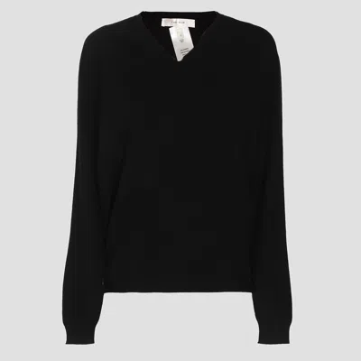 The Row Black Wool Isadora Knitwear
