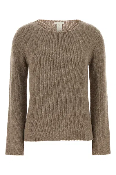 The Row Cappuccino Cashmere Nitha Sweater In Brown