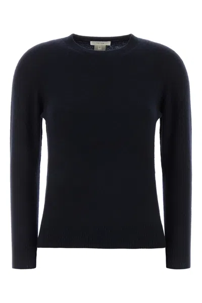 The Row Midnight Blue Cashmere Noler Sweater In Black