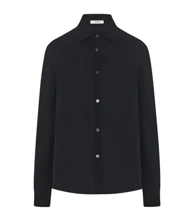 The Row Maigret Cotton Shirt In Black