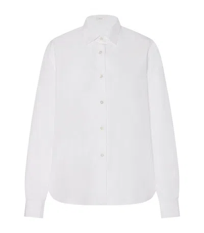 The Row Metis Cotton Shirt In White