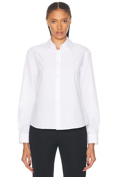 The Row Maigret Pearl-buttoned Poplin Shirt In White