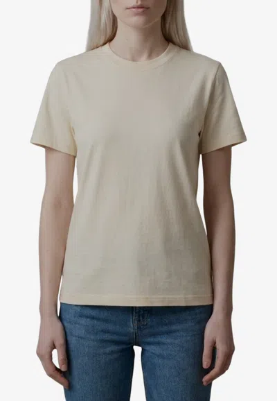 The Row Maiko Crewneck T-shirt In Beige
