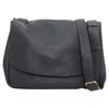 The Row Mail Leather Flap Shoulder Bag In Black