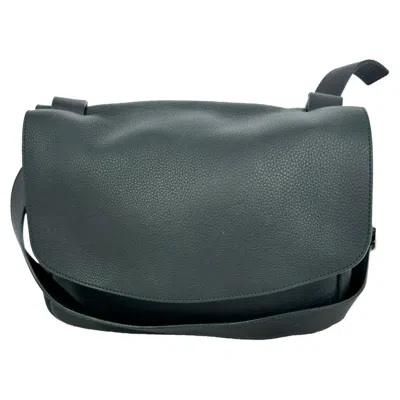 The Row Mail Small Shoulder Bag In Olive Calf Leather In Black