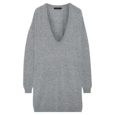 Pre-owned The Row Maita Grey Sweater Dress Size Xs '18 Mini Merino Wool Cashmere Pockets In Gray