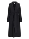 The Row Woolen Robe-style Coat With In Black  