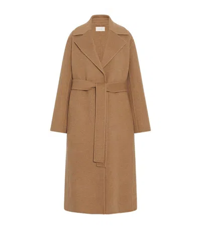 The Row Malika Wool-blend Coat In Beige