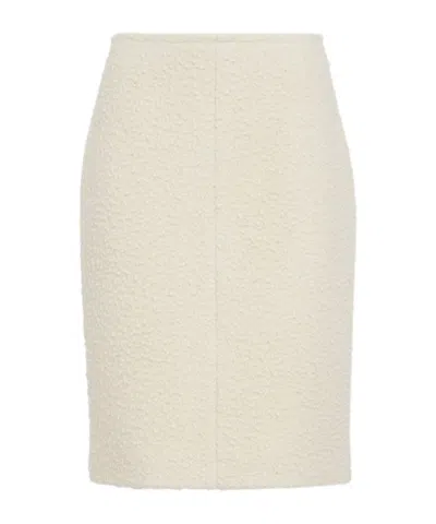 The Row Malva Wool Blend Midi Skirt In White