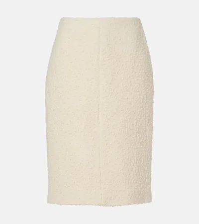The Row Malva Wool Midi Skirt In White