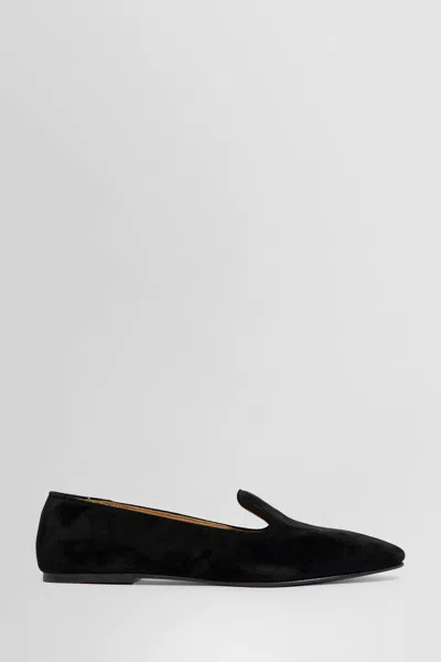 The Row Brent Leather Loafers In Black