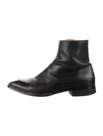 Pre-owned The Row Man Garden Leather Boots In Black