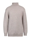 The Row Man Turtleneck Taupe Size Xs Alpaca Wool, Silk In Grey