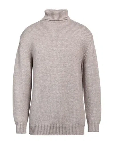 The Row Man Turtleneck Taupe Size Xs Alpaca Wool, Silk In Grey