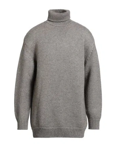 The Row Man Turtleneck Grey Size Xs Alpaca Wool, Silk In Gray
