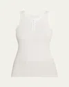 The Row Mansel Rib Henley Tank Top