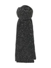 The Row Mantia Contrast-stitch Scarf In Black