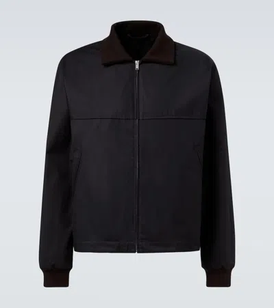 The Row Mantis Cotton Blouson Jacket In Black