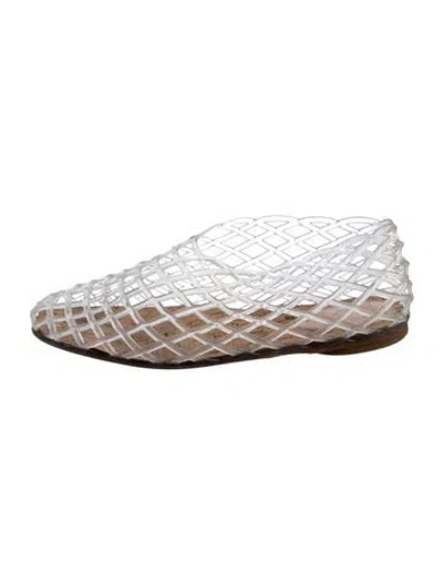 Pre-owned The Row Mara Ballet Flats In Transparent