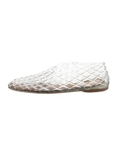 Pre-owned The Row Mara Fishnet Pvc Ballet Flats Rubber Flats