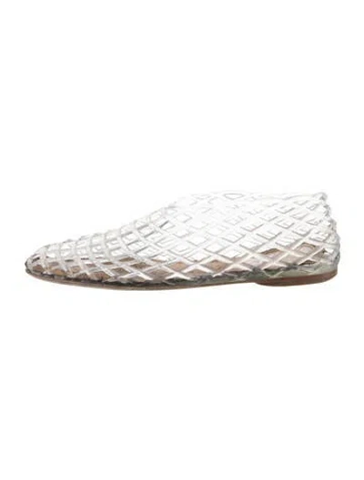 Pre-owned The Row Mara Fishnet Pvc Ballet Flats Rubber Flats