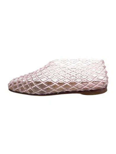 Pre-owned The Row Mara Pvc Ballet Flats In Neutrals/pink