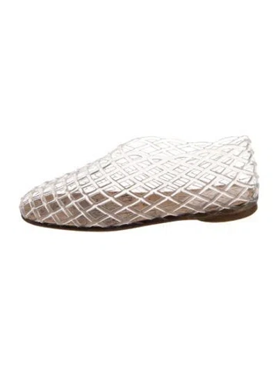 Pre-owned The Row Mara Pvc Flats In Clear/neutrals